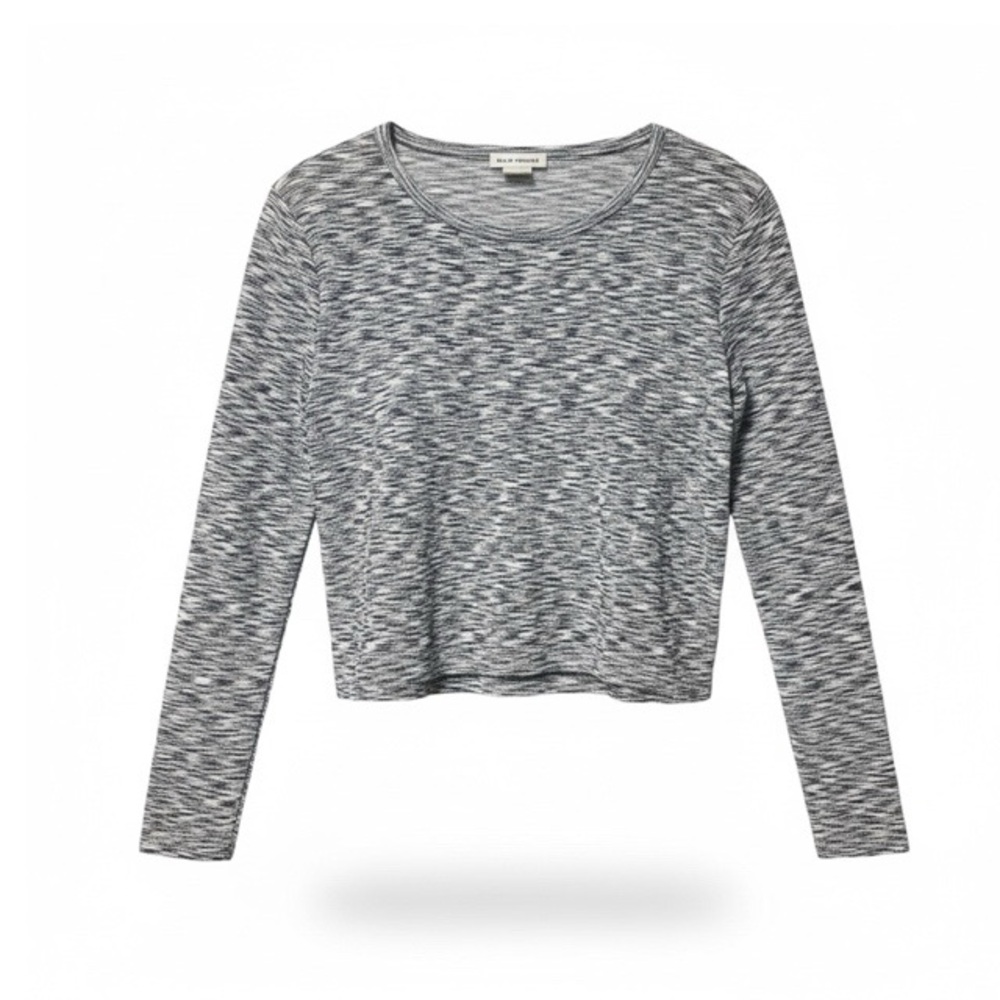 Club Monaco Space Dye Long Sleeve‎ Crop Top